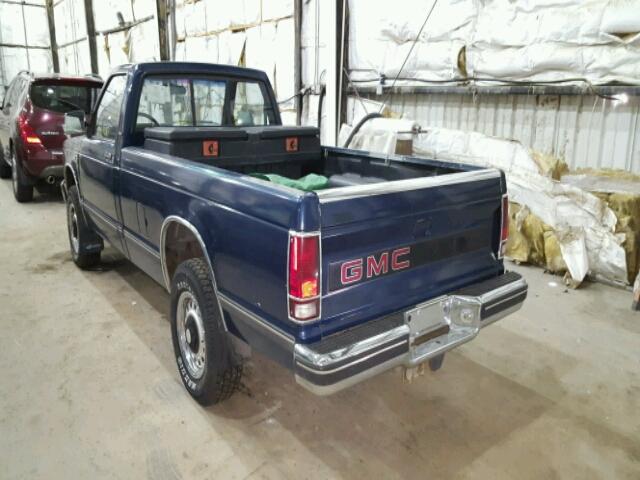 1GTCT14ZXK2541096 - 1989 GMC S TRUCK S1 BLUE photo 3