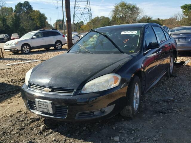 2G1WB5EK4A1180545 - 2010 CHEVROLET IMPALA LT BLACK photo 2