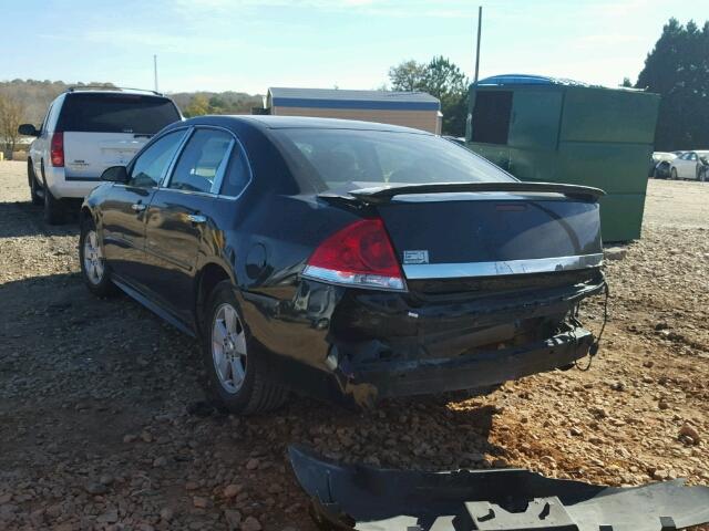 2G1WB5EK4A1180545 - 2010 CHEVROLET IMPALA LT BLACK photo 3