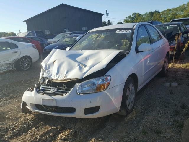 KNAFE121785496529 - 2008 KIA SPECTRA WHITE photo 2