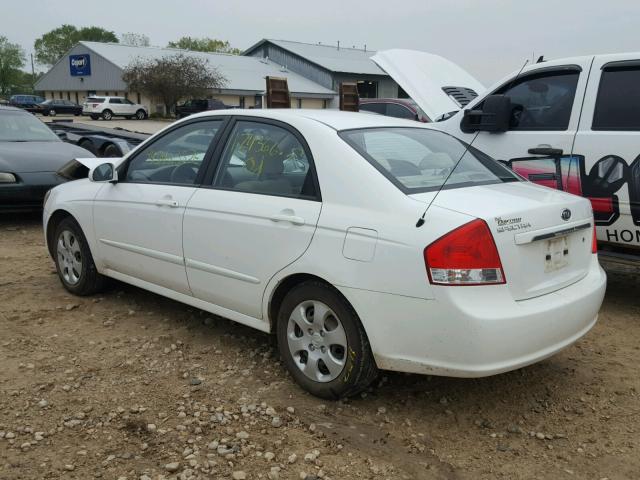 KNAFE121785496529 - 2008 KIA SPECTRA WHITE photo 3