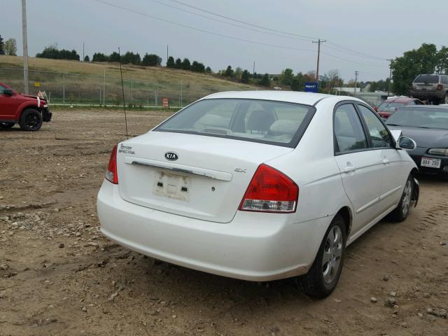 KNAFE121785496529 - 2008 KIA SPECTRA WHITE photo 4