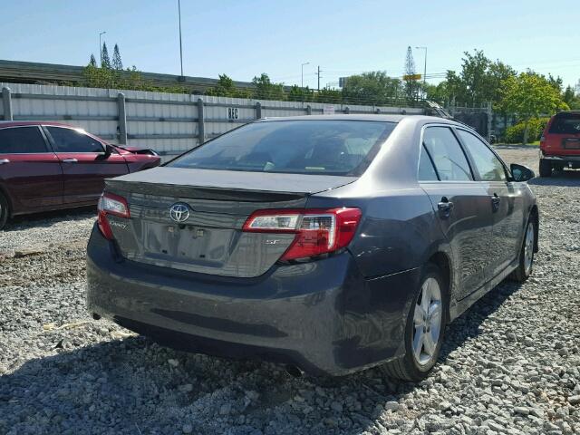 4T1BF1FK3EU314145 - 2014 TOYOTA CAMRY L GRAY photo 4