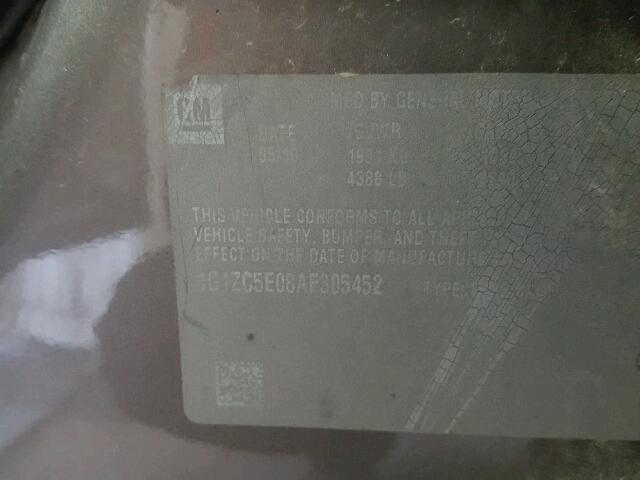 1G1ZC5E08AF305452 - 2010 CHEVROLET MALIBU 1LT TAN photo 10