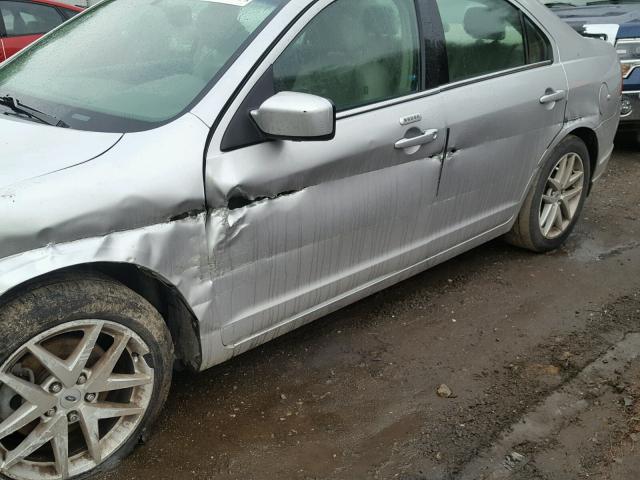 3FAHP0JG8BR150585 - 2011 FORD FUSION SEL SILVER photo 9