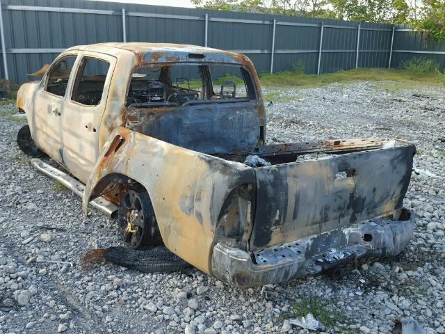 3TMLU4EN8DM119222 - 2013 TOYOTA TACOMA DOU BURN photo 3