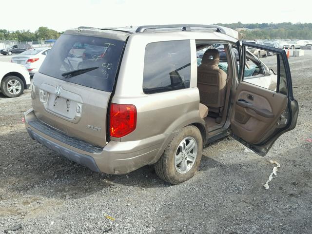 2HKYF18465H501581 - 2005 HONDA PILOT EX GOLD photo 4