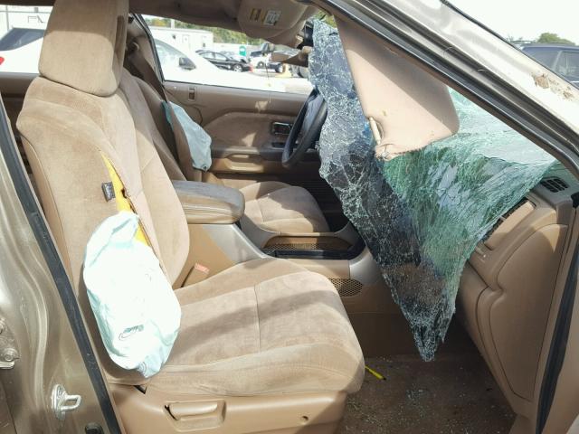 2HKYF18465H501581 - 2005 HONDA PILOT EX GOLD photo 5