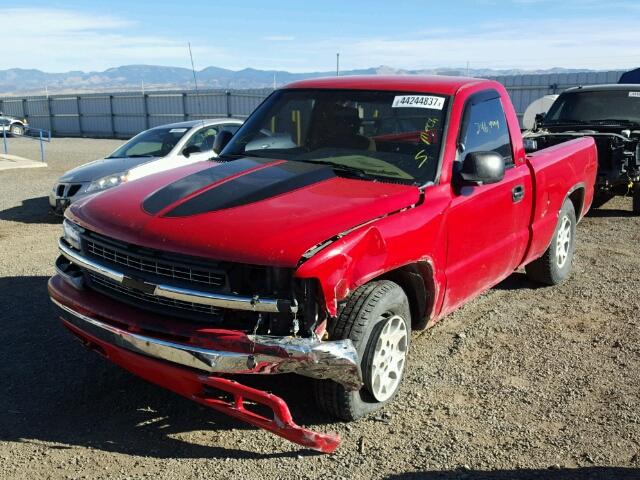 1GCEK14T3XZ114848 - 1999 CHEVROLET SILVERADO RED photo 2