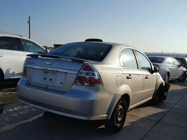 KL1TD56667B071591 - 2007 CHEVROLET AVEO BASE Gümüş foto 4