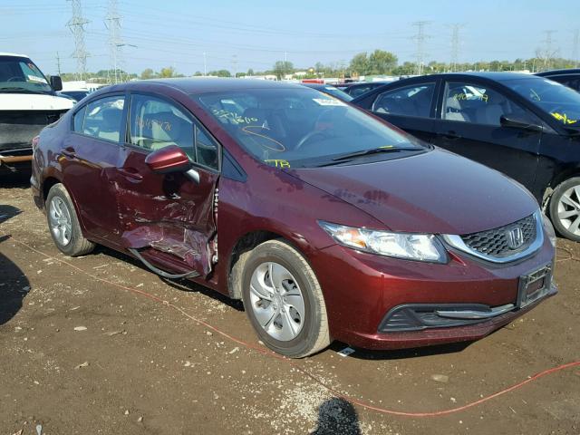 19XFB2F53EE039537 - 2014 HONDA CIVIC MAROON photo 1