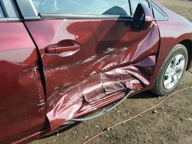 19XFB2F53EE039537 - 2014 HONDA CIVIC MAROON photo 9