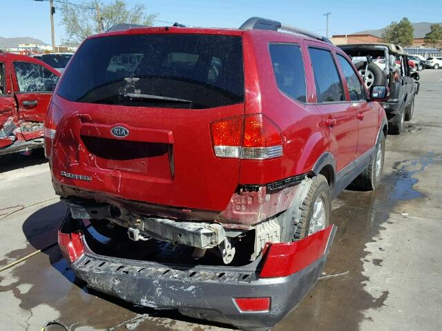 KNDJJ741195028810 - 2009 KIA BORREGO LX RED photo 4