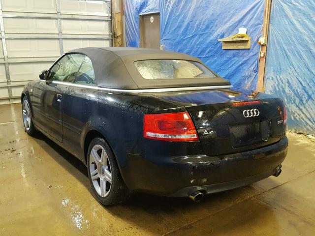 WAUAF48H17K025862 - 2007 AUDI A4 2.0T CA BLACK photo 3