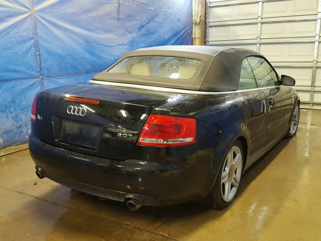 WAUAF48H17K025862 - 2007 AUDI A4 2.0T CA BLACK photo 4