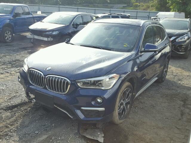 WBXHT3C34J5K31590 - 2018 BMW X1 XDRIVE2 BLUE photo 2