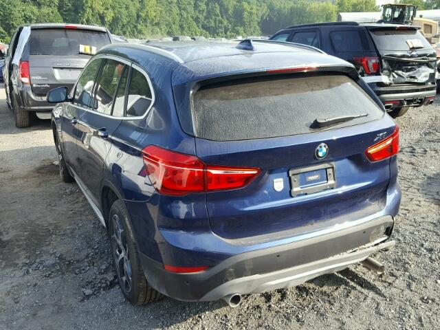 WBXHT3C34J5K31590 - 2018 BMW X1 XDRIVE2 BLUE photo 3
