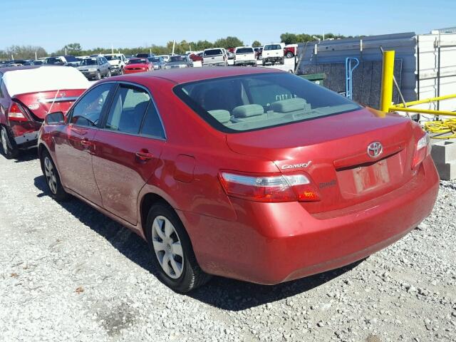 4T4BE46K48R015665 - 2008 TOYOTA CAMRY RED photo 3