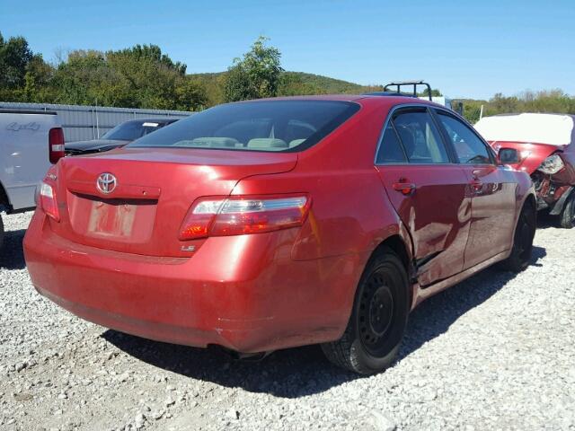 4T4BE46K48R015665 - 2008 TOYOTA CAMRY RED photo 4