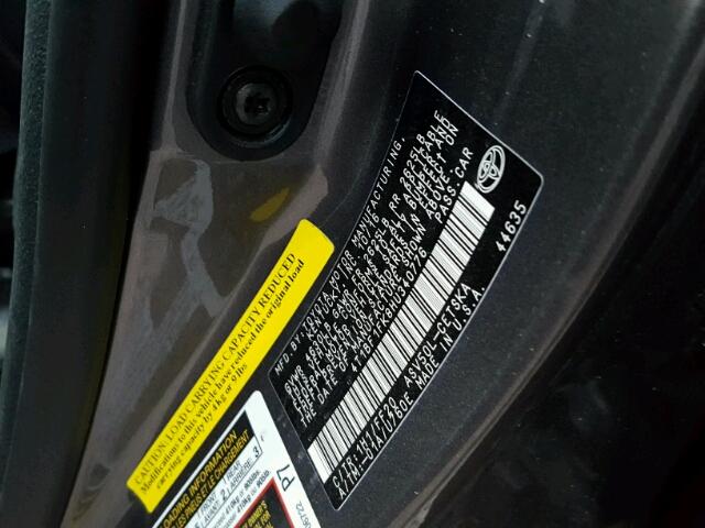 4T1BF1FK8HU340776 - 2017 TOYOTA CAMRY LE 灰色 照片 10