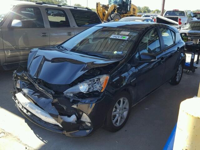 JTDKDTB38D1034189 - 2013 TOYOTA PRIUS C BLACK photo 2