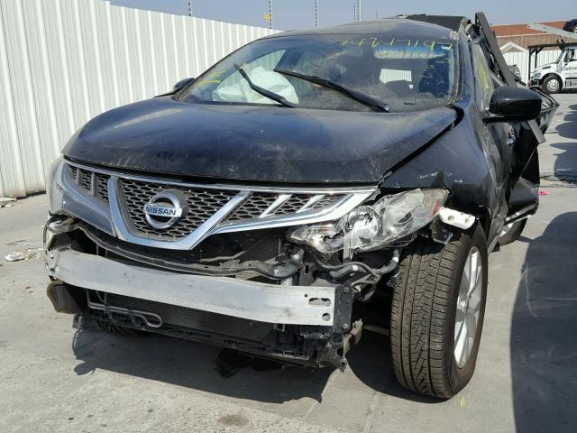 JN8AZ1MU9CW103226 - 2012 NISSAN MURANO S BLACK photo 2