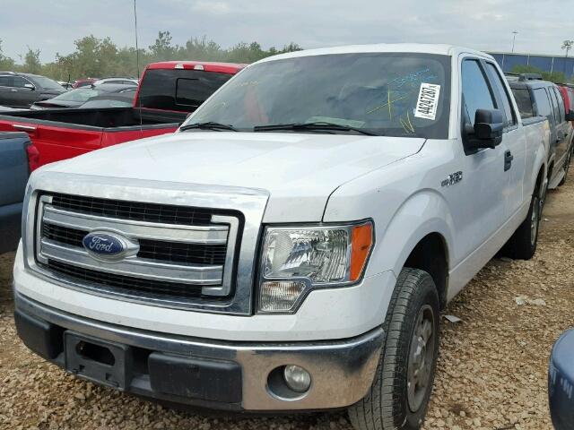 1FTEX1CM5DFB61596 - 2013 FORD F150 SUPER WHITE photo 2