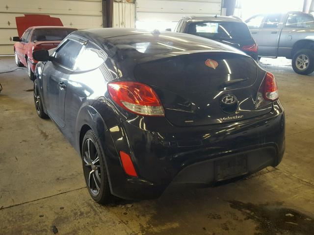 KMHTC6AD2DU160660 - 2013 HYUNDAI VELOSTER B BLACK photo 3