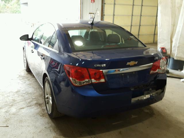 1G1PH5SCXC7262401 - 2012 CHEVROLET CRUZE LTZ BLUE photo 3