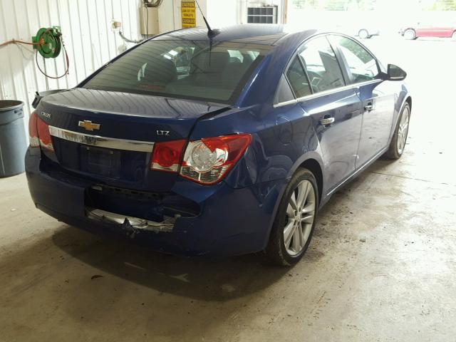 1G1PH5SCXC7262401 - 2012 CHEVROLET CRUZE LTZ BLUE photo 4