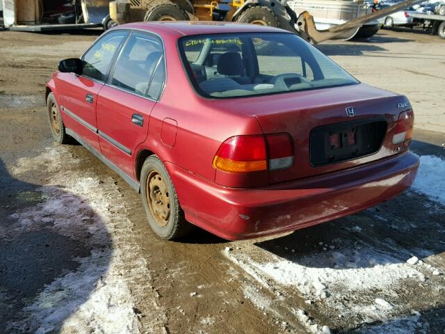 1HGEJ6576TL027879 - 1996 HONDA CIVIC LX RED photo 3