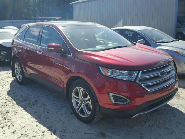 2FMPK3K8XGBB12709 - 2016 FORD EDGE BURGUNDY photo 1