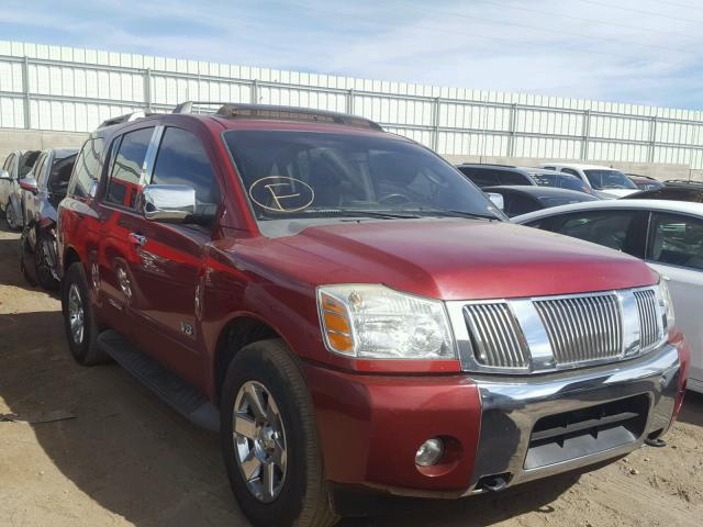 5N1BA08C27N715486 - 2007 NISSAN ARMADA SE RED photo 1