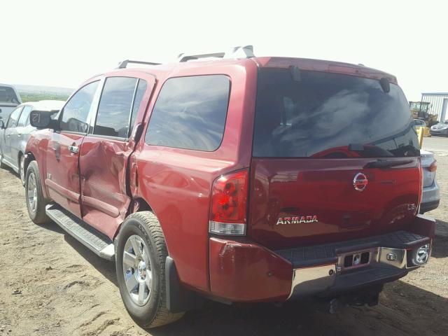 5N1BA08C27N715486 - 2007 NISSAN ARMADA SE RED photo 3