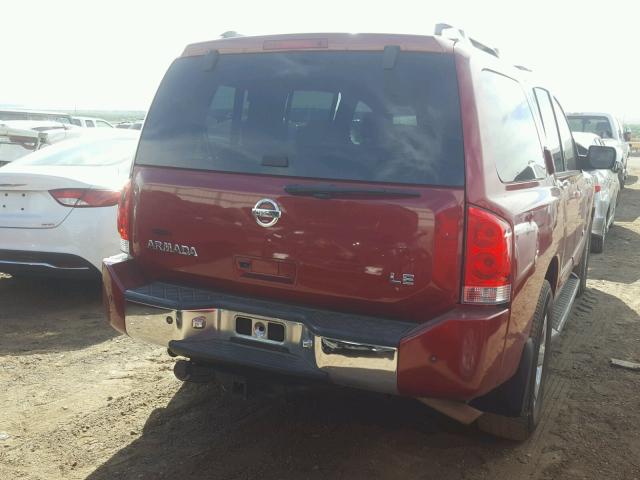 5N1BA08C27N715486 - 2007 NISSAN ARMADA SE RED photo 4