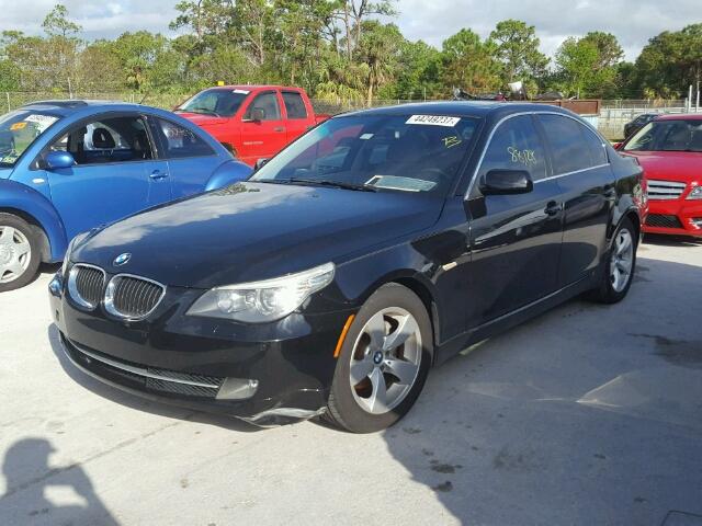 WBANU53518CT13483 - 2008 BMW 528 BLACK photo 2