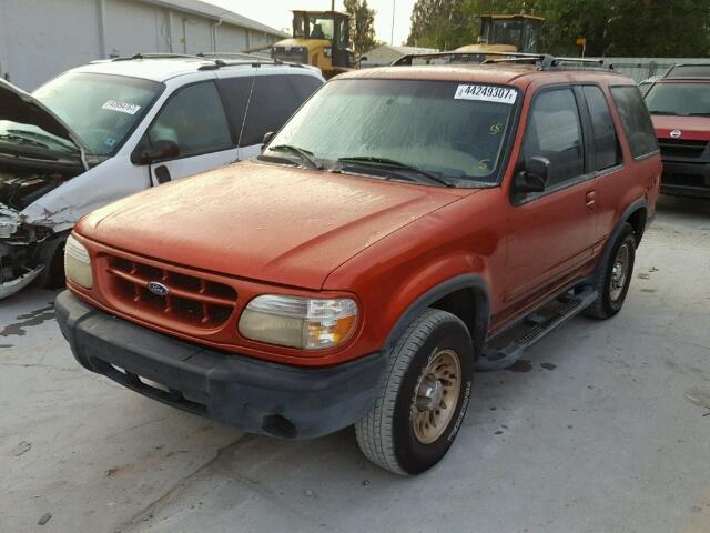 1FMYU22X9XUA26253 - 1999 FORD EXPLORER ORANGE photo 2