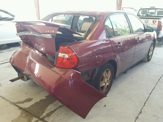 1G1ZT54805F122057 - 2005 CHEVROLET MALIBU LS Бордовый фото 4
