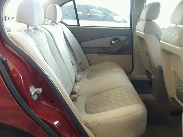 1G1ZT54805F122057 - 2005 CHEVROLET MALIBU LS Бордовый фото 6