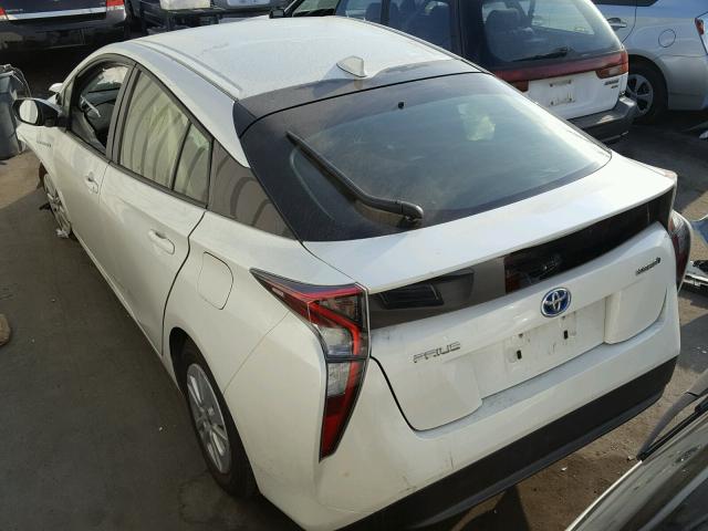 JTDKBRFU3H3029276 - 2017 TOYOTA PRIUS WHITE photo 3