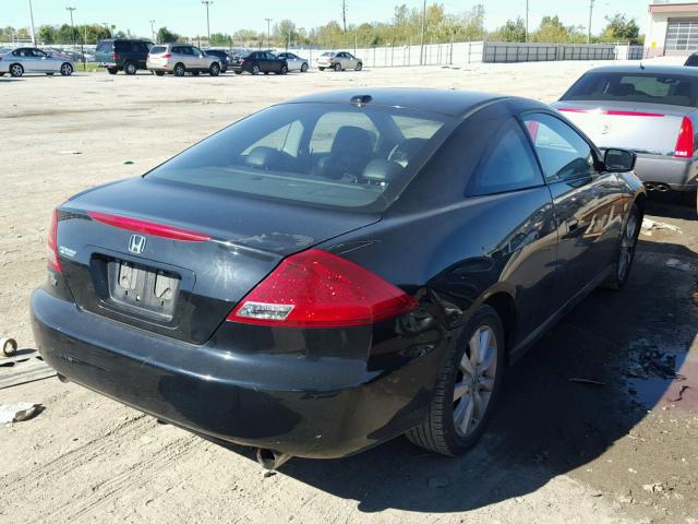 1HGCM82627A007734 - 2007 HONDA ACCORD EX BLACK photo 4