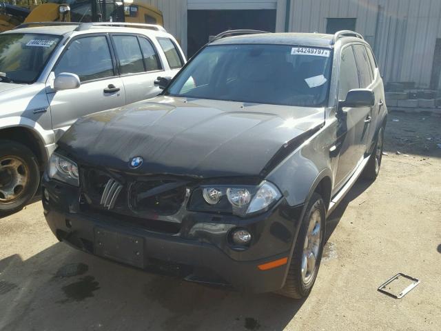 WBXPC93408WJ09448 - 2008 BMW X3 BLACK photo 2