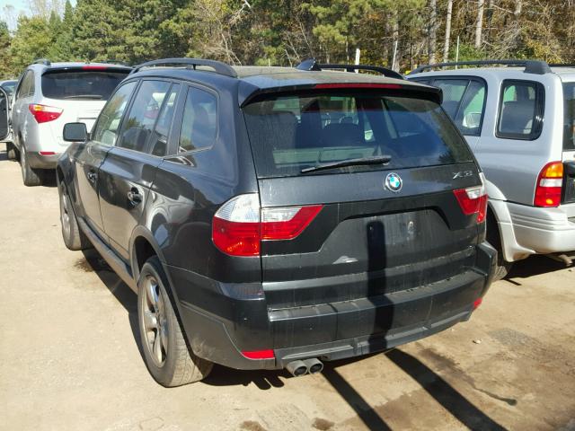 WBXPC93408WJ09448 - 2008 BMW X3 BLACK photo 3