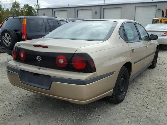 2G1WF52E559105198 - 2005 CHEVROLET IMPALA GOLD photo 4