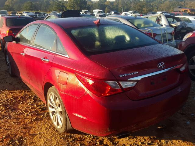 5NPEC4AC0BH101221 - 2011 HYUNDAI SONATA SE RED photo 3