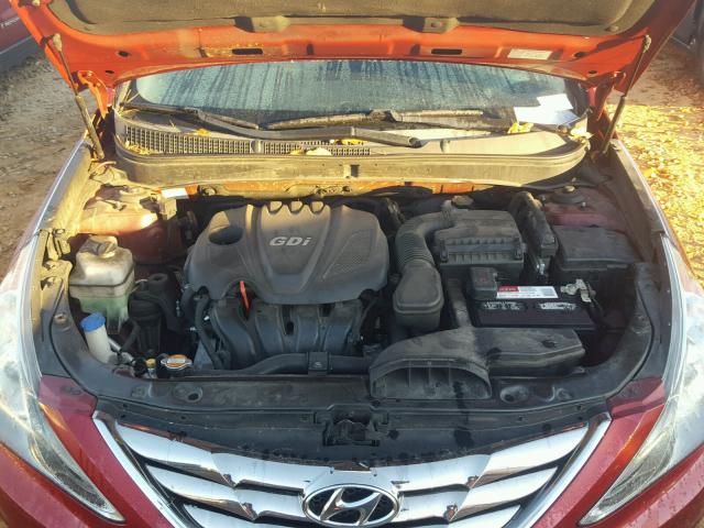 5NPEC4AC0BH101221 - 2011 HYUNDAI SONATA SE RED photo 7