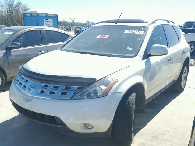 JN8AZ08W33W223819 - 2003 NISSAN MURANO WHITE photo 2