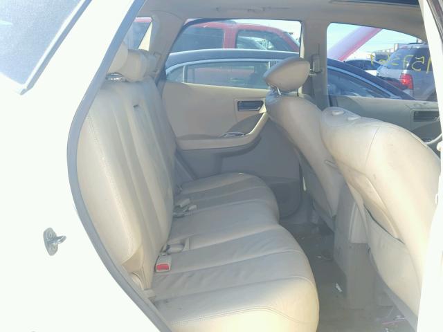 JN8AZ08W33W223819 - 2003 NISSAN MURANO WHITE photo 6