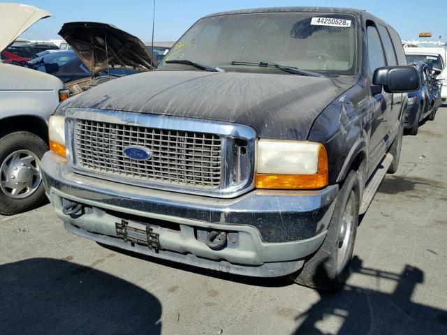 1FMNU42S9YED63696 - 2000 FORD EXCURSION BLUE photo 2