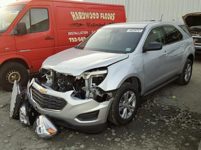 2GNALBEK6H1613099 - 2017 CHEVROLET EQUINOX LS SILVER photo 2